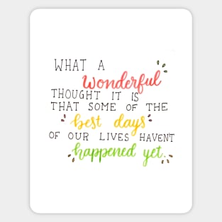 Wonderful thoughts Sticker